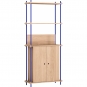 Moebe - Shelving System s.200.1.H Regal, Einfach Eiche/Tiefblau