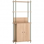 Moebe - Shelving System s.200.1.H Regal, Einfach Eiche/Kieferngrün