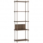Moebe - Shelving System s.200.1.I Regal, Einfach Eiche geräuchert/Warmes Grau
