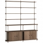 Moebe - Shelving System s.200.2.H Regal, Doppelt Eiche geräuchert/Warmes Grau