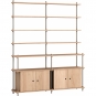 Moebe - Shelving System s.200.2.H Regal, Doppelt Eiche/Warmes Grau