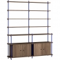 Moebe - Shelving System s.200.2.H Regal, Doppelt Eiche geräuchert/Tiefblau