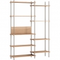 Moebe - Shelving System s.200.2.J Regal, Doppelt Eiche/Warmes Grau