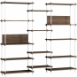 Moebe - Shelving System s.200.3.E Regal, Dreifach Eiche geräuchert/Weiß