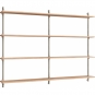 Moebe - Wall Shelving ws.115.2.B Wandregal, Doppelt Eiche/Warmes Grau