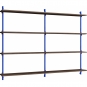 Moebe - Wall Shelving ws.115.2.B Wandregal, Doppelt Eiche geräuchert/Tiefblau