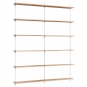 Moebe - Wall Shelving ws.200.2.B Wandregal, Doppelt Eiche/Weiß