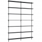 Moebe - Wall Shelving ws.230.2.B Wandregal, Doppelt Schwarz/Schwarz