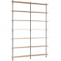 Moebe - Wall Shelving ws.230.2.B Wandregal, Doppelt Eiche/Schwarz