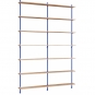 Moebe - Wall Shelving ws.230.2.B Wandregal, Doppelt Eiche/Tiefblau