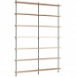 Moebe - Wall Shelving ws.230.2.B Wandregal, Doppelt Eiche/Kieferngrün