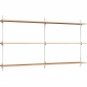 Moebe - Wall Shelving ws.85.2.B Wandregal, Doppelt Eiche/Weiß