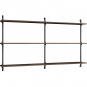Moebe - Wall Shelving ws.85.2.B Wandregal, Doppelt Eiche geräuchert/Schwarz