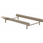 Moebe - Bett 90 cm ohne Lattenrost Sand | 1 Tisch