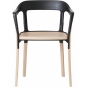 Magis - Steelwood Armlehnstuhl Natur/Schwarz