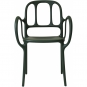 Magis - Mila Armlehnstuhl Outdoor Dunkelgrün