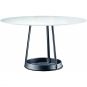 Magis - Brut Tisch Round Ø130 Carrara Weiß / Schwarz