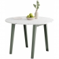 TIPTOE - New Modern Tisch rund Recycelter Kunststoff | Eucalyptus Grey
