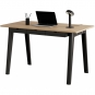 TIPTOE - New Modern Schreibtisch mit Wave Aufbewahrungsmodul 130x70 cm | Eiche | Graphite Black