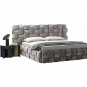 mogg - Flirt Bett 180 cm Grau (Samt)