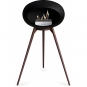 Le Feu - Dome Ground High Bioethanol-Kamin Schwarz Mocca | Eiche geräuchert | Stahl
