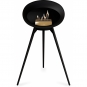 Le Feu - Dome Ground High Bioethanol-Kamin Schwarz Schwarz | Eiche schwarz | Roségold