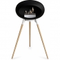 Le Feu - Dome Ground High Bioethanol-Kamin Schwarz Weiß | Eiche geseift | Stahl
