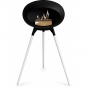 Le Feu - Dome Ground High Bioethanol-Kamin Schwarz Schwarz | Eiche weiß | Roségold