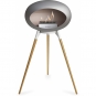 Le Feu - Dome Ground High Bioethanol-Kamin Nickel Weiß | Roségold | Stahl
