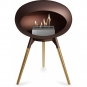Le Feu - Dome Ground Low Bioethanol-Kamin Mocca Mocca | Roségold | Stahl