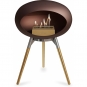 Le Feu - Dome Ground Low Bioethanol-Kamin Mocca Stahl poliert | Roségold | Roségold