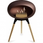 Le Feu - Dome Ground Low Bioethanol-Kamin Mocca Schwarz | Roségold | Roségold