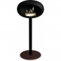 Le Feu - Dome Ground Steel High Bioethanol-Kamin Schwarz Schwarz | Ø60 mm | Mocca | Roségold