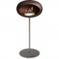 Le Feu - Dome Ground Steel High Bioethanol-Kamin Mocca Stahl poliert | Ø25 mm | Stahl poliert | Roségold