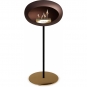 Le Feu - Dome Ground Steel High Bioethanol-Kamin Mocca Schwarz | Ø25 mm | Roségold | Roségold
