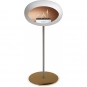 Le Feu - Dome Ground Steel High Bioethanol-Kamin Weiß Stahl poliert | Ø25 mm | Roségold | Stahl