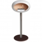 Le Feu - Dome Ground Steel High Bioethanol-Kamin Weiß Stahl poliert | Ø60 mm | Mocca | Stahl