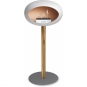 Le Feu - Dome Ground Steel High Bioethanol-Kamin Weiß Roségold | Ø60 mm | Nickel | Stahl