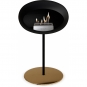 Le Feu - Dome Ground Steel Low Bioethanol-Kamin Schwarz Schwarz | Ø25 mm | Roségold | Stahl