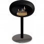 Le Feu - Dome Ground Steel Low Bioethanol-Kamin Schwarz Schwarz | Ø60 mm | Stahl poliert | Roségold