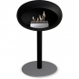 Le Feu - Dome Ground Steel Low Bioethanol-Kamin Schwarz Schwarz | Ø60 mm | Nickel | Stahl