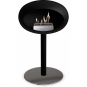 Le Feu - Dome Ground Steel Low Bioethanol-Kamin Schwarz Schwarz | Ø60 mm | Stahl poliert | Stahl