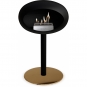 Le Feu - Dome Ground Steel Low Bioethanol-Kamin Schwarz Schwarz | Ø60 mm | Roségold | Stahl