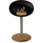 Le Feu - Dome Ground Steel Low Bioethanol-Kamin Schwarz Stahl poliert | Ø60 mm | Roségold | Roségold