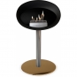 Le Feu - Dome Ground Steel Low Bioethanol-Kamin Schwarz Stahl poliert | Ø60 mm | Roségold | Stahl