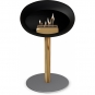 Le Feu - Dome Ground Steel Low Bioethanol-Kamin Schwarz Roségold | Ø60 mm | Nickel | Roségold