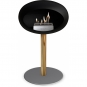 Le Feu - Dome Ground Steel Low Bioethanol-Kamin Schwarz Roségold | Ø60 mm | Nickel | Stahl