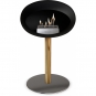 Le Feu - Dome Ground Steel Low Bioethanol-Kamin Schwarz Roségold | Ø60 mm | Stahl poliert | Stahl