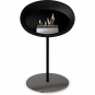 Le Feu - Dome Ground Steel Low Bioethanol-Kamin Schwarz Schwarz | Ø25 mm | Stahl poliert | Stahl