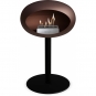 Le Feu - Dome Ground Steel Low Bioethanol-Kamin Mocca Schwarz | Ø60 mm | Schwarz | Stahl